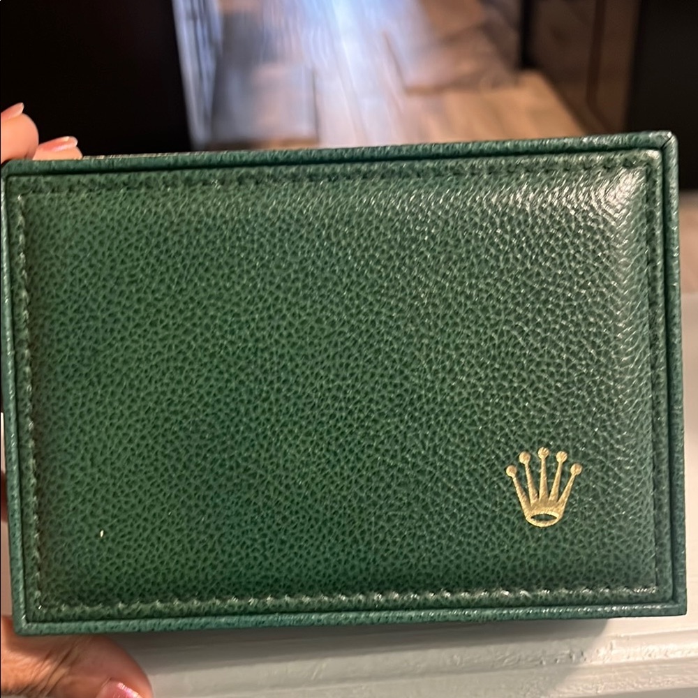 Rolex Green Leather Wallet